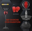 SET PUNCHING BALL DA TERRA PER ADOLESCENTI CON GUANTONI E POMPA ALTEZZA REGOLABILE DA 125-145 CM
