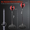 SET PUNCHING BALL DA TERRA PER ADOLESCENTI CON GUANTONI E POMPA ALTEZZA REGOLABILE DA 125-145 CM