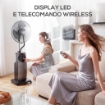 Ventilatore Nebulizzatore con Serbatoio 3.1L, 3 ModalitÓ e 3 VelocitÓ, Ruote, Oscillazione 70¦, Inclinazione 10¦, Timer 12h, 90W