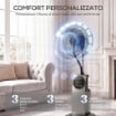 Ventilatore Nebulizzatore con Serbatoio 3.1L, 3 ModalitÓ e 3 VelocitÓ, Ruote, Oscillazione 70¦, Inclinazione 10¦, Timer 12h, 90W