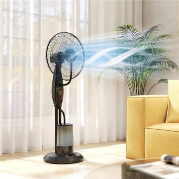 VENTILATORE NEBULIZZATORE CON SERBATOIO 3.2L, 3 MODALITÀ E 3 VELOCITÀ, OSCILLAZIONE 70%, TIMER, TELECOMANDO