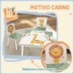 SET ARREDO CAMERETTA CON TAVOLO E 2 SEDIE PER BAMBINI DA 3-8 ANNI CON FANTASIA CON ANIMALI, VERDE