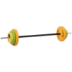 SET BILANCIERE E DISCHI DA 20 KG TOTALI ANTISCIVOLO CON 6 PESI E 2 CLIP DI FISSAGGIO, Ï28X130 CM, MULTICOLORE