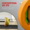 SET BILANCIERE E DISCHI DA 20 KG TOTALI ANTISCIVOLO CON 6 PESI E 2 CLIP DI FISSAGGIO, Ï28X130 CM, MULTICOLORE