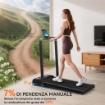 TAPIS ROULANT PIEGHEVOLE CON INCLINAZIONE REGOLABILE, VELOCITÓ 1-10 KM/H, DISPLAY LED E TELECOMANDO, NERO