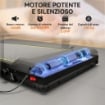 TAPIS ROULANT PIEGHEVOLE CON INCLINAZIONE REGOLABILE, VELOCITÓ 1-10 KM/H, DISPLAY LED E TELECOMANDO, NERO
