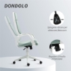 SEDIA DA UFFICIO IN TESSUTO CON DONDOLO, ALTEZZA REGOLABILE E SEDUTA GIREVOLE, 63X63X117-127 CM, VERDE