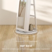 SPECCHIO PORTAGIOIE 3 IN 1 GIREVOLE A 360¦, RIPIANI POSTERIORI E ANTA CON CHIAVE, 55X55X161 CM, BIANCO