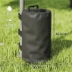 SET 4 ZAVORRE PER GAZEBO CON MANIGLIE E CINGHIE A STRAPPO, Ï20X32.5CM, NERO