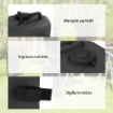 SET 4 ZAVORRE PER GAZEBO CON MANIGLIE E CINGHIE A STRAPPO, Ï20X32.5CM, NERO