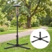 BASE PIEGHEVOLE A CROCE PER OMBRELLONI 38-48 MM, SUPPORTO PATIO, GRIGIO SCURO