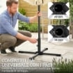 BASE PIEGHEVOLE A CROCE PER OMBRELLONI 38-48 MM, SUPPORTO PATIO, GRIGIO SCURO