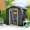 Casetta da Giardino Capanno Porta Attrezzi Acciaio 194x107x191 cm, Grigio