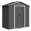 Casetta da Giardino Capanno Porta Attrezzi Acciaio 194x107x191 cm, Grigio