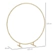 ARCO DA GIARDINO IN ACCIAIO, ARCHETTO NUZIALE ROTONDO PER PALLONCINI E PIANTE RAMPICANTI PER CERIMONIE, COMPLEANNI ED EVENTI, 222X60X224 CM, ORO