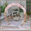 ARCO DA GIARDINO IN ACCIAIO, ARCHETTO NUZIALE PER PALLONCINI E PIANTE RAMPICANTI PER CERIMONIE, COMPLEANNI ED EVENTI, ORO
