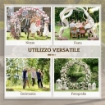 ARCO DA GIARDINO IN ACCIAIO, ARCHETTO NUZIALE PER PALLONCINI E PIANTE RAMPICANTI PER CERIMONIE, COMPLEANNI ED EVENTI, ORO