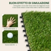 ERBA FINTA PRATO ARTIFICIALE SINTETICA REALISTICA 30X30CM VERDE SCURO