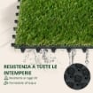 ERBA FINTA PRATO ARTIFICIALE SINTETICA REALISTICA 30X30CM VERDE SCURO