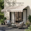 Telo di Ricambio per Tenda Parasole Retrattile, in Poliestere UV 50+, 3.5x2.5 m, Crema