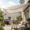 Telo di Ricambio per Tenda Parasole Retrattile, in Poliestere UV 50+, 3.5x2.5 m, Crema