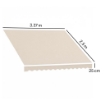 Telo di Ricambio per Tenda Parasole Retrattile, in Poliestere UV 50+, 3.5x2.5 m, Crema