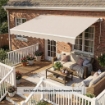 Telo di Ricambio per Tenda Parasole Retrattile, in Poliestere UV 50+, 3.5x2.5 m, Crema