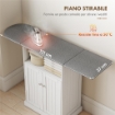 Mobile da Stiro con Asse da Stiro Pieghevole e Armadietto, 131x37x88.5 cm, Bianco