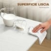 Tavolo Pieghevole per 4-6 Persone con 2 Ribalte e Ruote con Freno, 120x80x73 cm, Bianco Legno