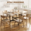 Tavolo Pieghevole per 4-6 Persone con 2 Ribalte e Ruote con Freno, 120x80x73 cm, Rovere
