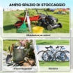 Capanno da Giardino in Acciaio con 2 Porte Scorrevoli, Nero, 2,6 m¦