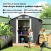 Capanno da Giardino in Acciaio con 2 Porte Scorrevoli, Nero, 2,6 m¦