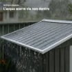 Capanno da Giardino in Acciaio con 2 Porte Scorrevoli, Nero, 2,6 m¦