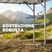 Tavolo da Campeggio Pieghevole a 2 Altezze con Maniglia, in HDPE, 120x60x74 cm, Bianco
