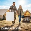 Tavolo da Campeggio Pieghevole a 2 Altezze con Maniglia, in HDPE, 120x60x74 cm, Bianco