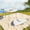 TAVOLO DA CAMPEGGIO PIEGHEVOLE ROTONDO IN METALLO E HDPE, 120X120X74 CM, BIANCO