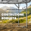 TAVOLO DA CAMPEGGIO PIEGHEVOLE ROTONDO IN METALLO E HDPE, 120X120X74 CM, BIANCO