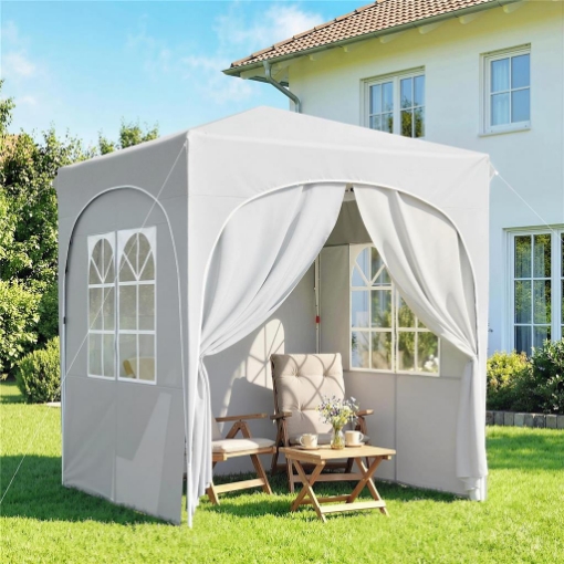 Gazebo Pieghevole Gazebo da Giardino UPF50+ Portatile 2x2m Grigio Chiaro