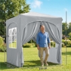 Gazebo Pieghevole Gazebo da Giardino UPF50+ Portatile 2x2m Grigio Chiaro
