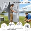 Gazebo Pieghevole Gazebo da Giardino UPF50+ Portatile 2x2m Grigio Chiaro