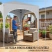 Gazebo Pieghevole Gazebo da Giardino UPF50+ Portatile 2x2m Grigio Chiaro