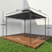 GAZEBO DA GIARDINO GAZEBO DA ESTERNO DOPPIO TETTO 3X3 M GRIGIO SCURO
