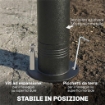GAZEBO DA GIARDINO GAZEBO DA ESTERNO DOPPIO TETTO 3X3 M GRIGIO SCURO