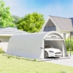 GARAGE AUTO TENDA GARAGE ESTERNO UV50+ TELAIO ZINCATO 3.6X7.2 M CREMA