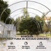 GARAGE AUTO TENDA GARAGE ESTERNO UV50+ TELAIO ZINCATO 3.6X7.2 M CREMA