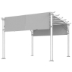 COPERTURA PER PERGOLA TELO PER GAZEBO UV30+, 3X3M, GRIGIO CHIARO