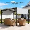 COPERTURA PER PERGOLA TELO PER GAZEBO UV30+, 3X3M, GRIGIO CHIARO