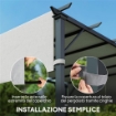COPERTURA PER PERGOLA TELO PER GAZEBO UV30+, 3X3M, GRIGIO CHIARO