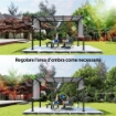 COPERTURA PER PERGOLA TELO PER GAZEBO UV30+, 3X3M, GRIGIO CHIARO
