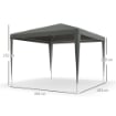 Gazebo da Giardino 3x3m Pieghevole e Portatile per Feste con Copertura Anti UV, Grigio